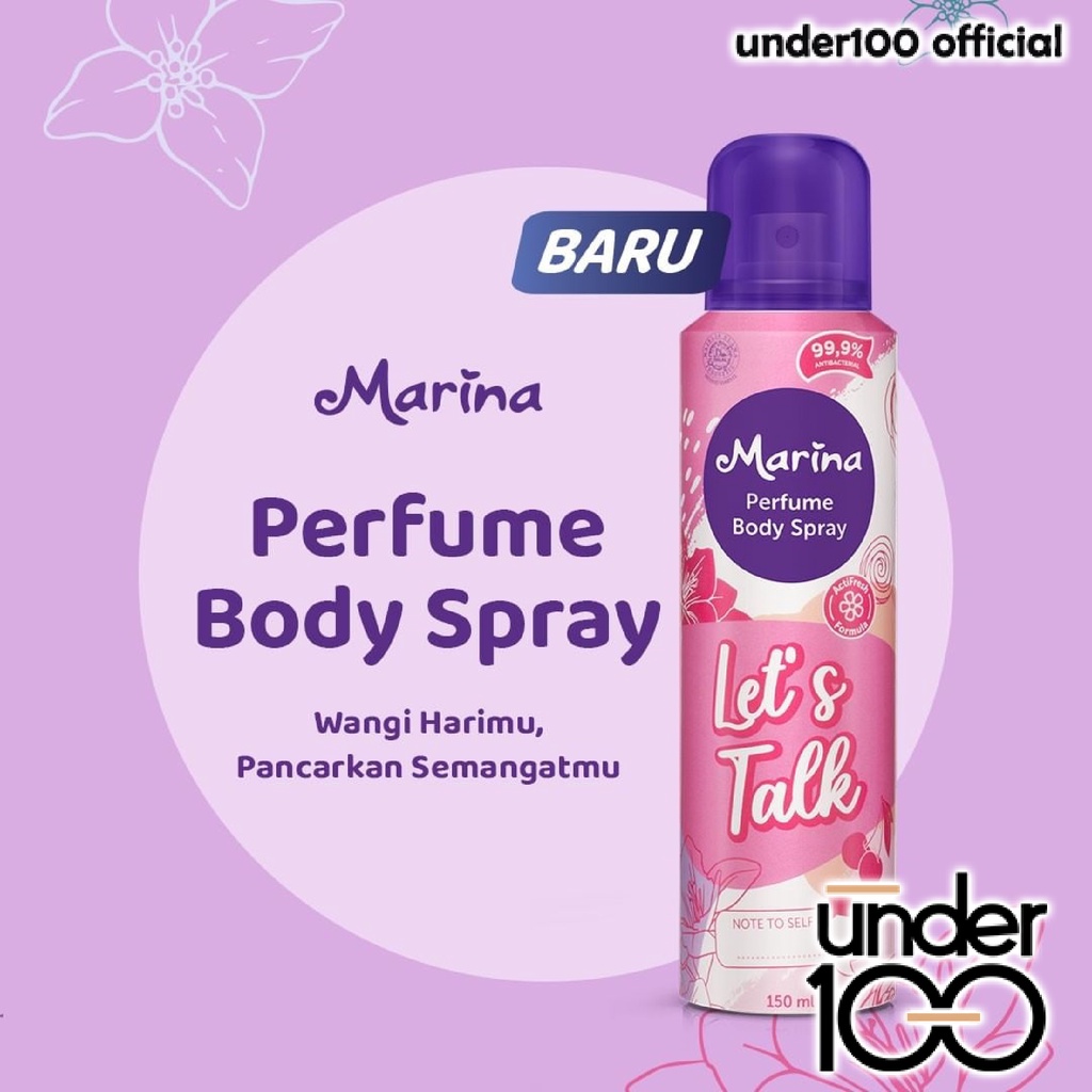 ❤ Under100 ❤ MARINA Perfume Body Spray 150ml | Pewangi | Parfum | Pengharum | BPOM