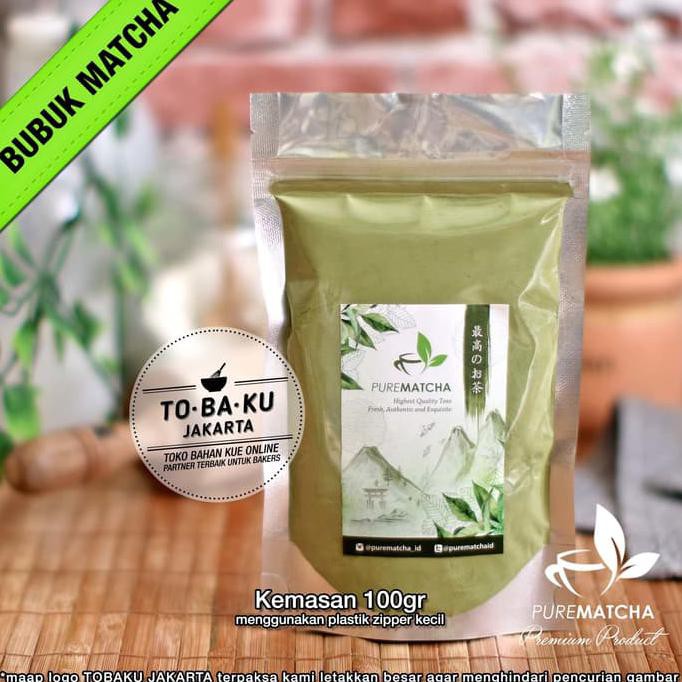 

Pure Matcha GreenTea Teh Hijau Serbuk Purematcha Green Tea Bubuk 100gr TERPERCAYA