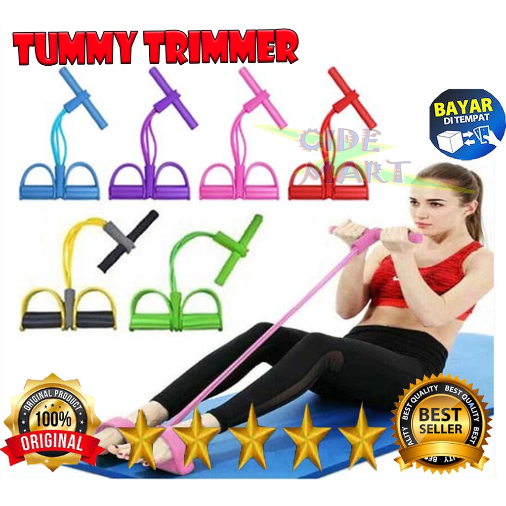 Tummy Trimmer Alat Pengecil Perut Body Olahraga Gym Fitness Elastis Pull Up Pembakar Lemak Trimer