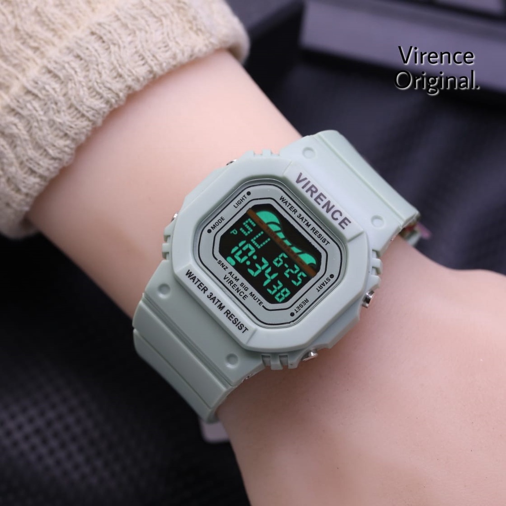 Grosiran Jam Tangan Wanita 3635LS Digital Tali Rubber Tanggal Bulan Hari Aktif Free Baterai (Bisa COD)