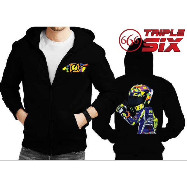 Jaket Hoodie zipper Valentino Rossi PRINT