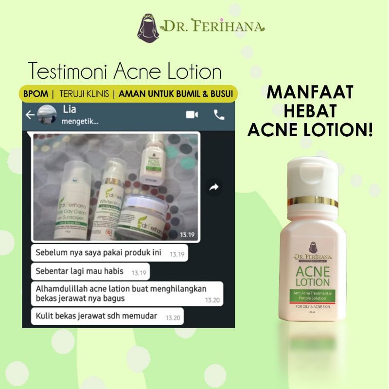dr ferihana acne lotion dr. Ferihana