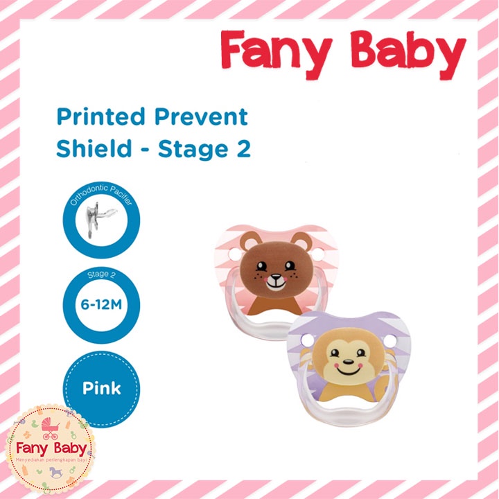 Dr.Brown's Prevent PRINTED SHIELD Pacifier-Stage 1 / Stage 2 - Boy/Girl Animal - 2Pack