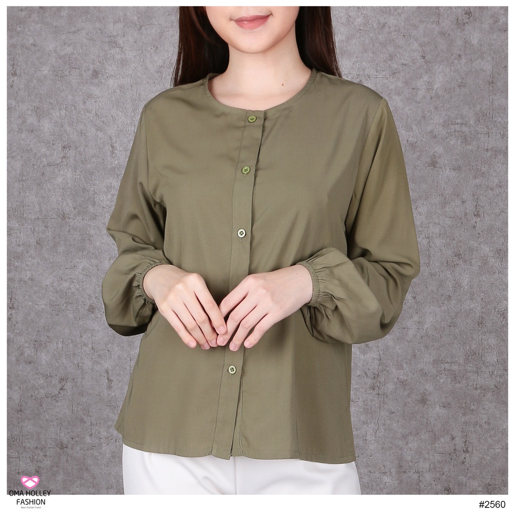 (COD) OH Fashion Misha Button Blouse Shirt #2560