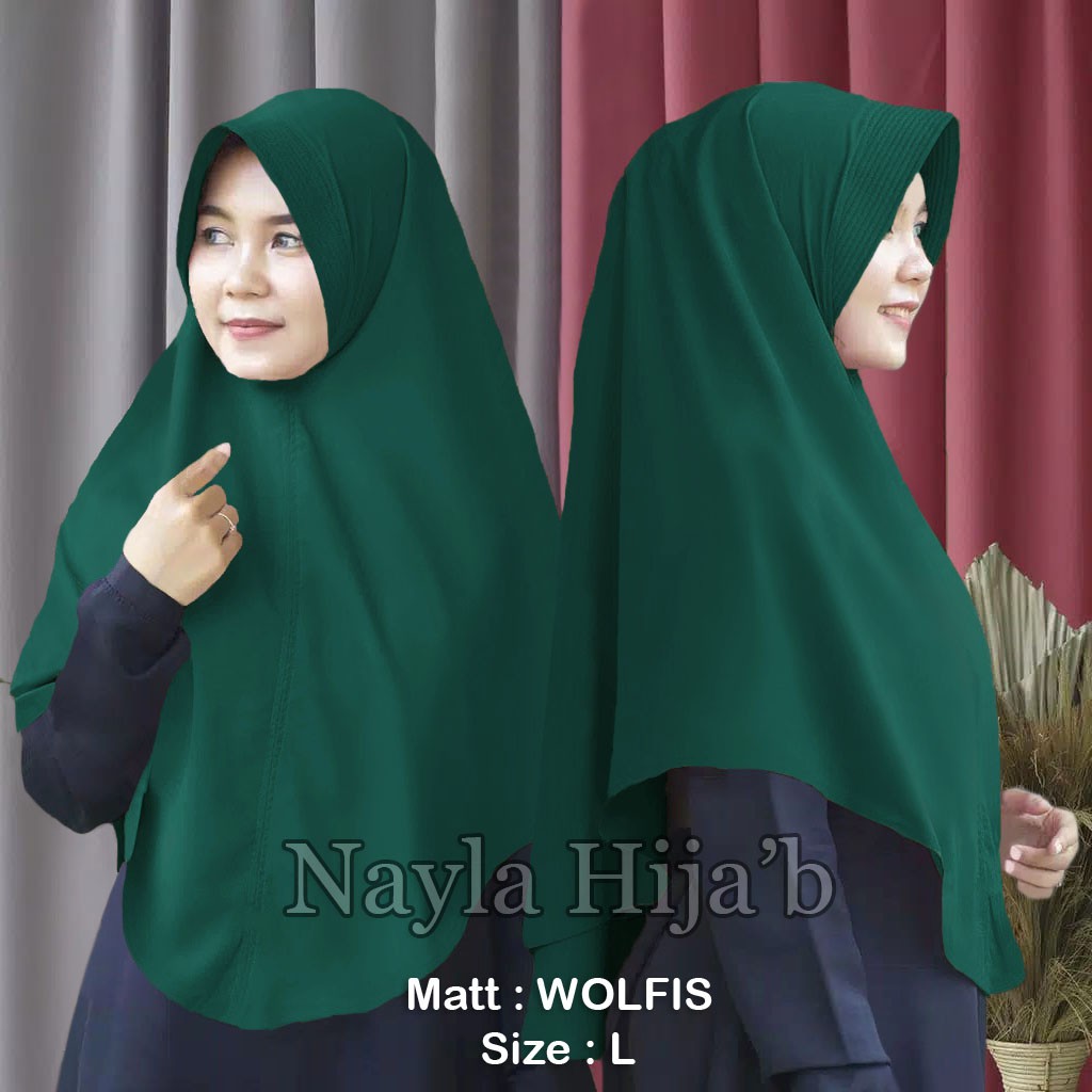 PROMO Bergo Wolfis L Jilbab Simpel Pet Antem Wolfis Kerudung Bergo Murah Nayla Hijab