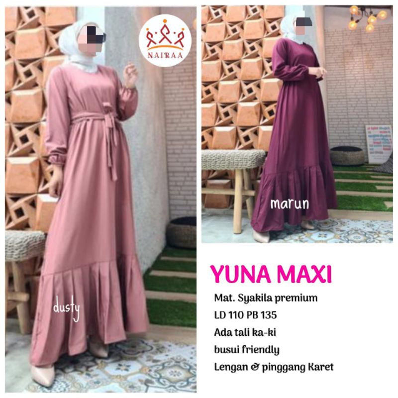 Dress Casual Yuna Maxy Nairaa Fashion