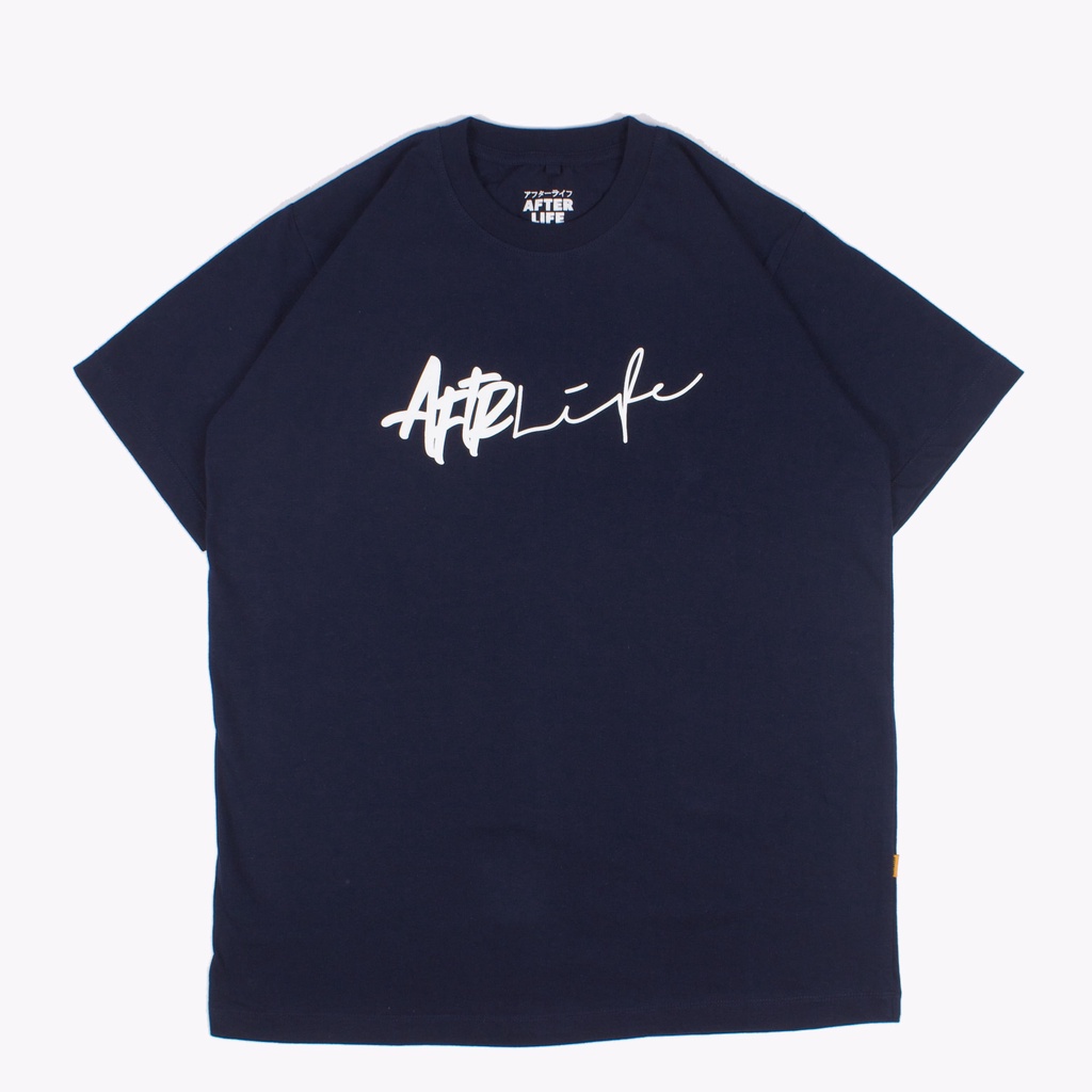 AFTERLIFE - Tshirt Unterschrift Navy | 21047F