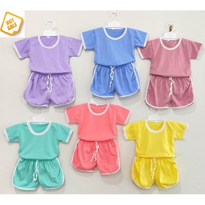 1 pc Setelan baju chupa chups anak / setelan anak polos / setelan unisex