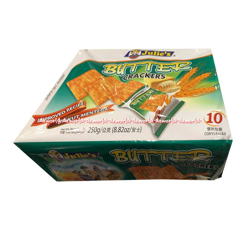 Julie's Butter Crackers 10Pcs Biskuit Mentega Julies Julie Biscuit Bater
