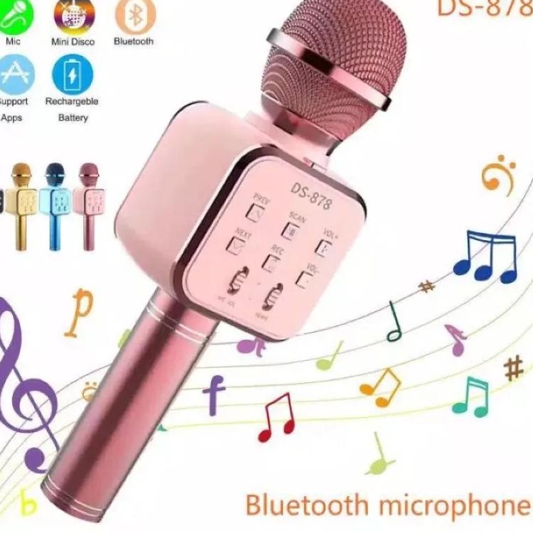 KODEGg5G0--Mikrofon Bluetooth Karaoke DS878 Microphone Mic Wireless DS-878 Tanpa Kabel Mix KTV