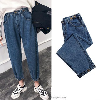 Fc Celana  Panjang Denim  Wanita Model  Lebar High  Waist  