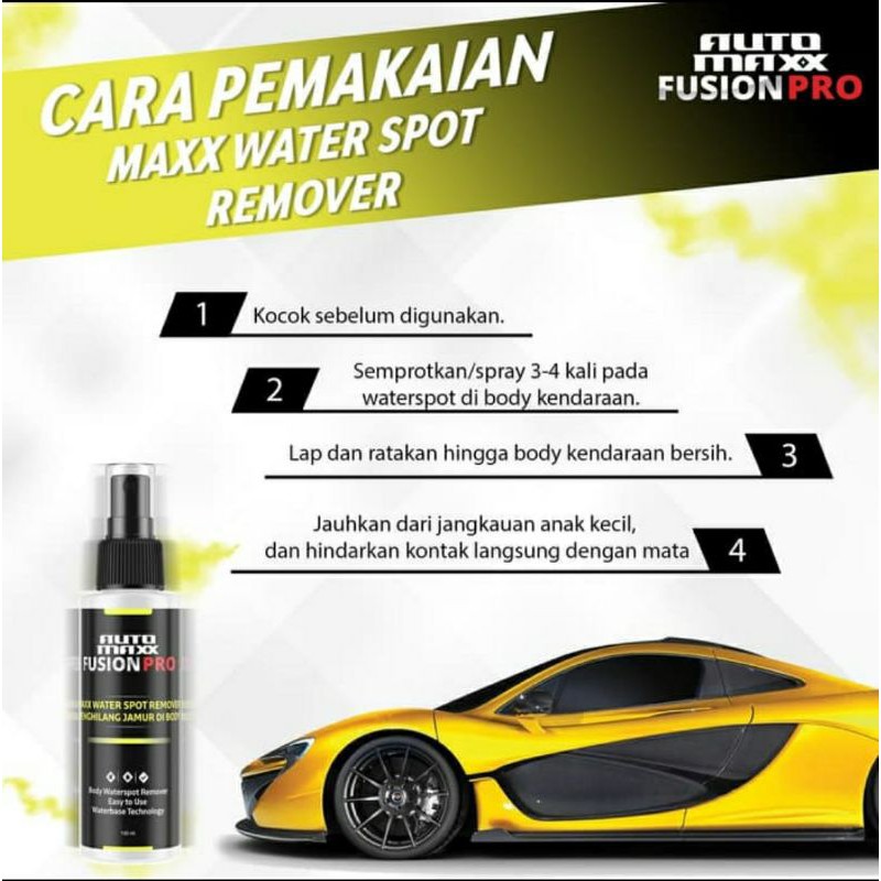 AUTO MAXX FUSHION PRO MAXX WATER SPOT REMOVER PENGHILANG JAMUR BODY MOBIL WATERSPOT REMOVER POLES