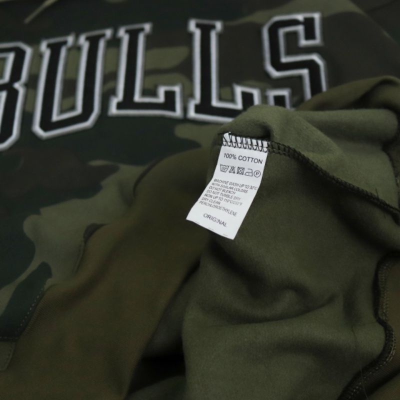 SWEATER HOODIE BULLS FULL BORDIR CAMO ARMY FULLTAG &amp; LEBEL PREMIUM