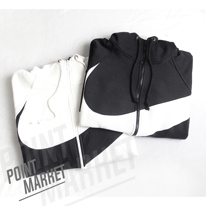 JAKET SWEATER HOODIE ZIPPER NIKE BIG SWOOSH - SWEATER HOODIE PRIA DAN WANITA NIKE BIG SWOOSH FULL TA