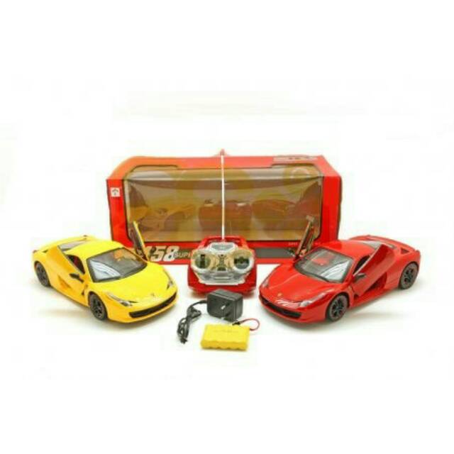 mainan anak rc mobil ferrari buka pintu
