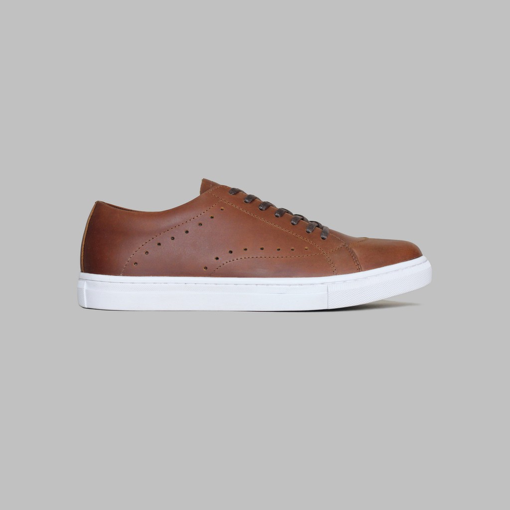 ARTAP - Sepatu Sneakers Kulit Asli - Alordi CH Tan White Sole