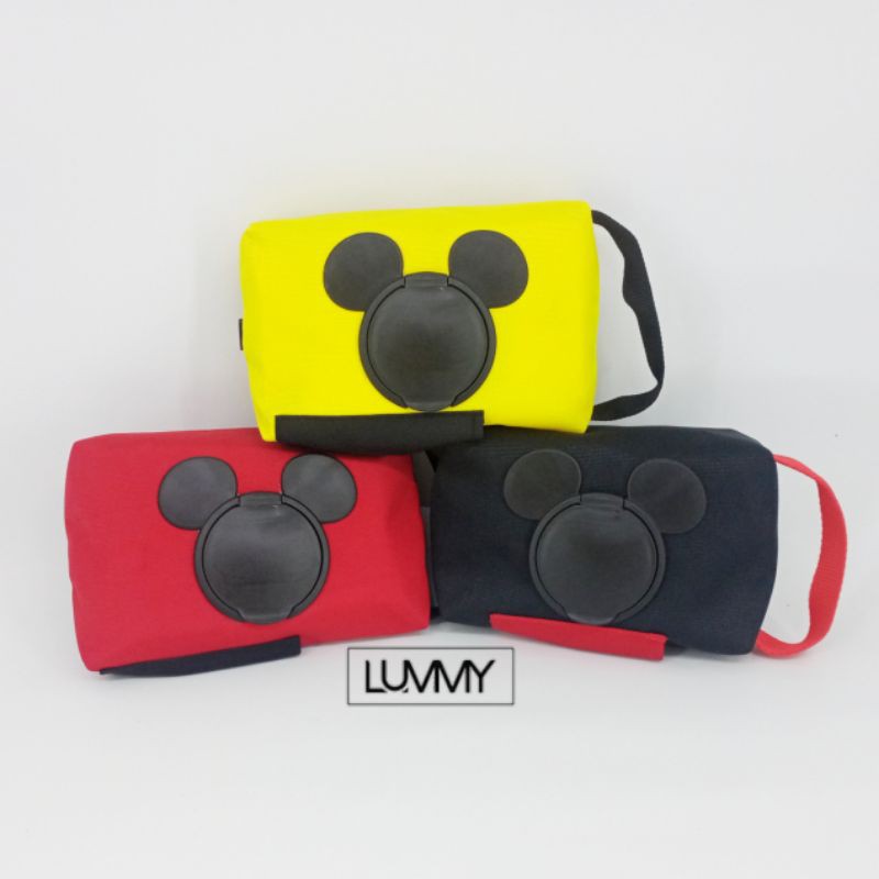 POUCH TISSUE 3IN1 MICKEY MOUSE (TISSUE KERING, TISSUE BASAH DAN HAND SANITIZER)