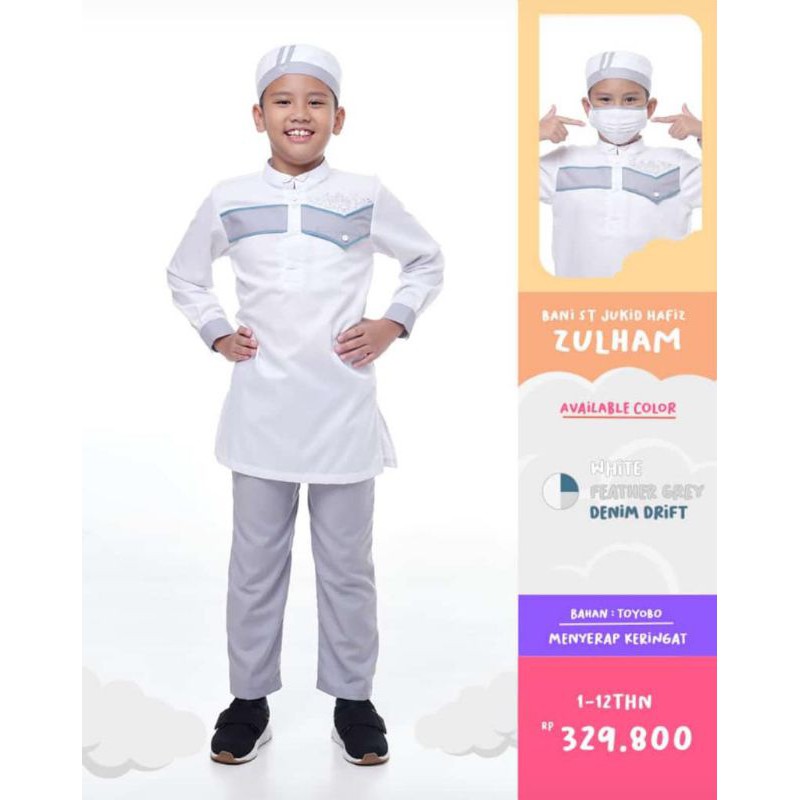 bani st.jukid hafiz ZULHAM setelan muslim anak laki laki rabbani ori bani batuta