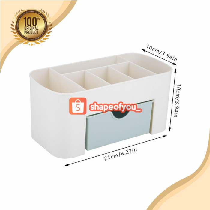 Rak Kosmetik Plastik Mini / Rak Perhiasan / Organizer Kosmetik Multifungsi Dengan Laci Kotak Serbaguna Rak Meja Tempat Organizer Make Up Brush Skincare Murah