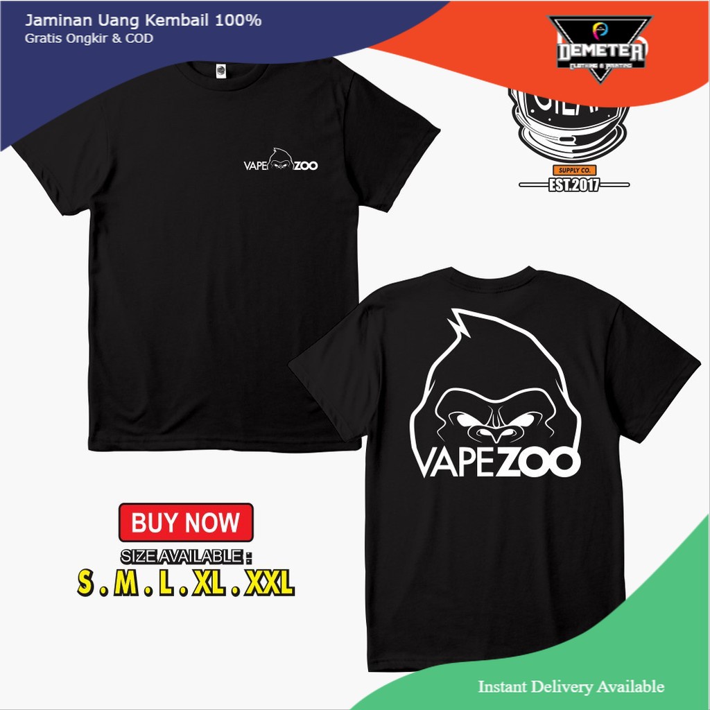 KAOS BAJU VAPE ZOO VAPEZOO LOGO - DEMETER.CLOTH