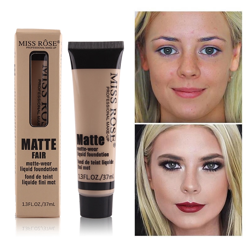 Face Makeup Foundation Full Cover Matte Long Lasting Oil Control Liquid Concealer Cream Base Make Up Shopee Indonesia