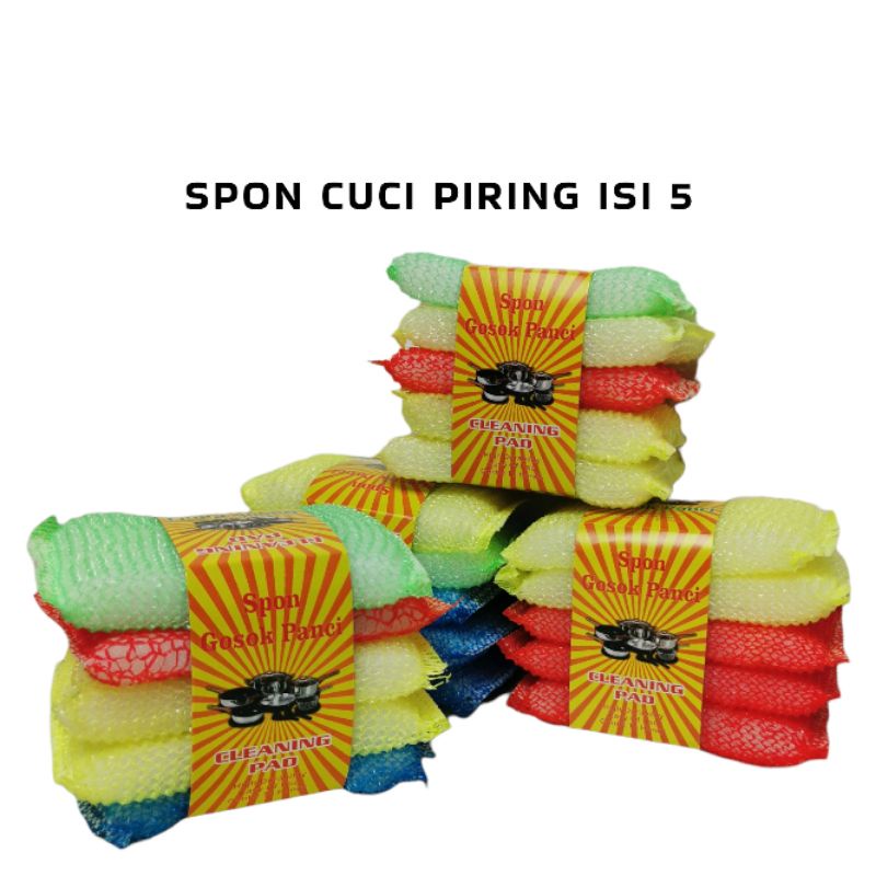 Gosok Panci Spon Cuci Piring isi 5