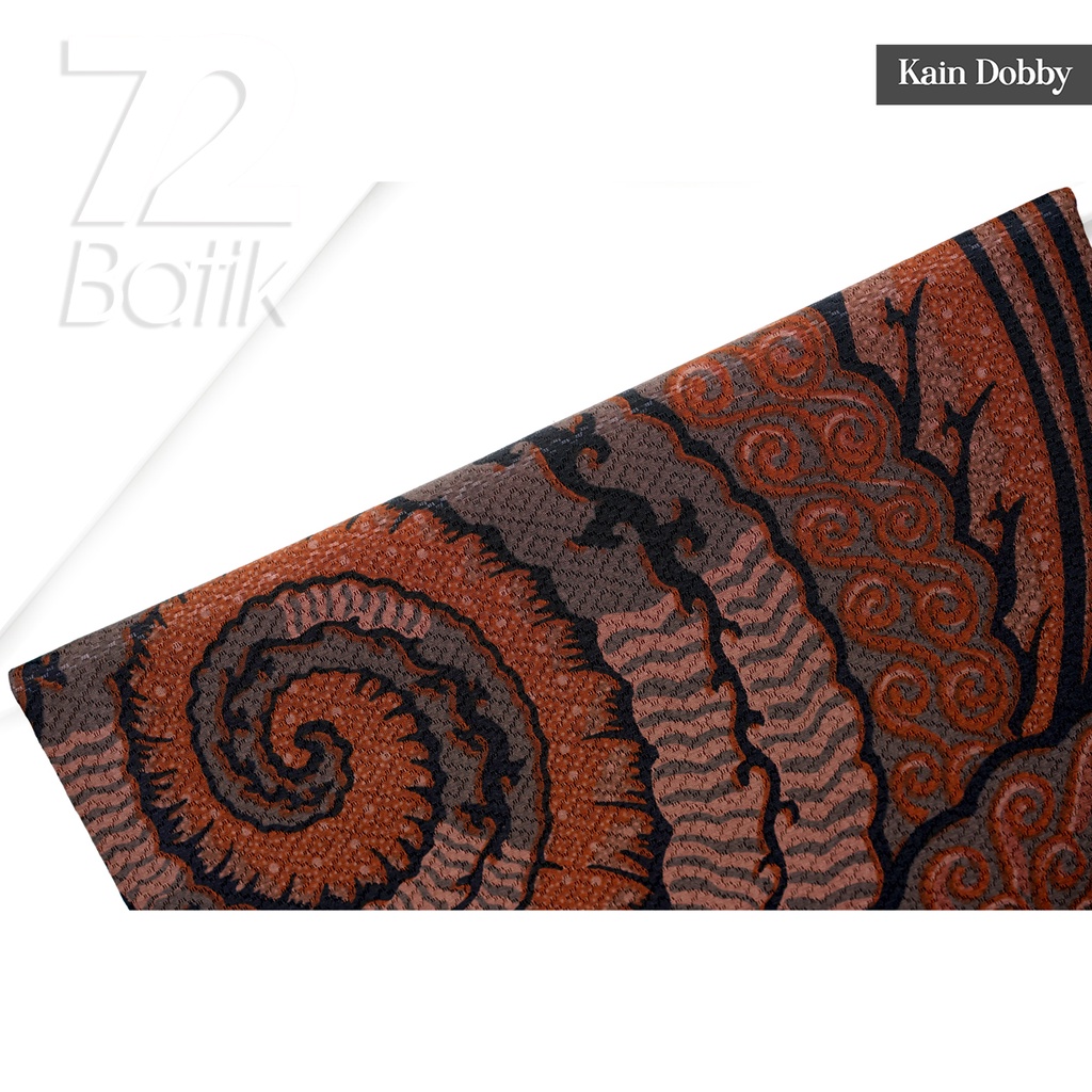 KAIN BATIK PREMIUM Bahan Katun Motif Tentaken Warna Coklat 721740 Cap 72 Jarik Jarit Samping Kebat Panjang Batik Katun Modern Premium Bahan Seragam Batik Pernikahan Kantor Keluarga Murah Kamen Jadi Batik Bali Lembaran