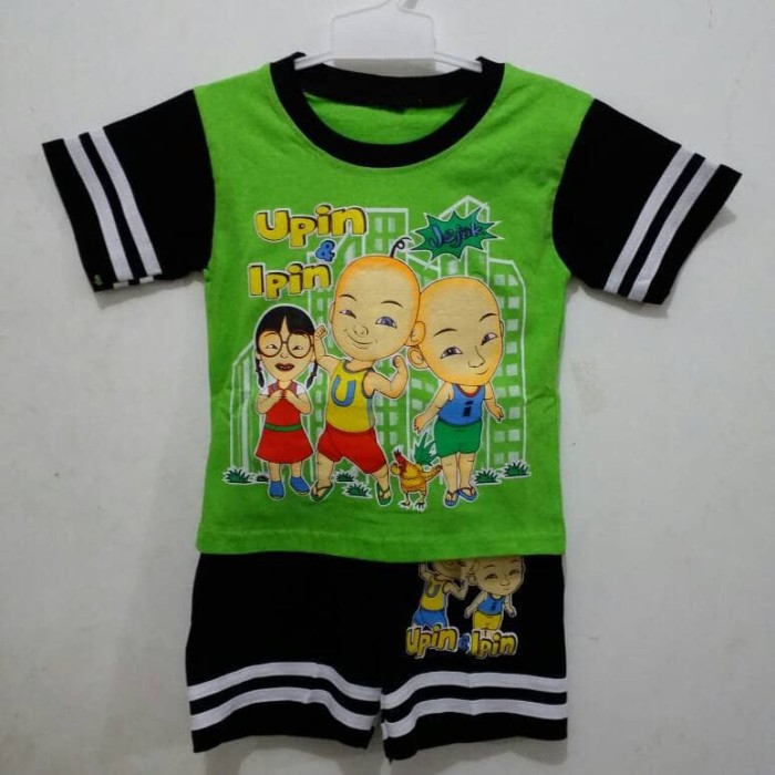Baju setelan anak karakter upin ipin - UP124