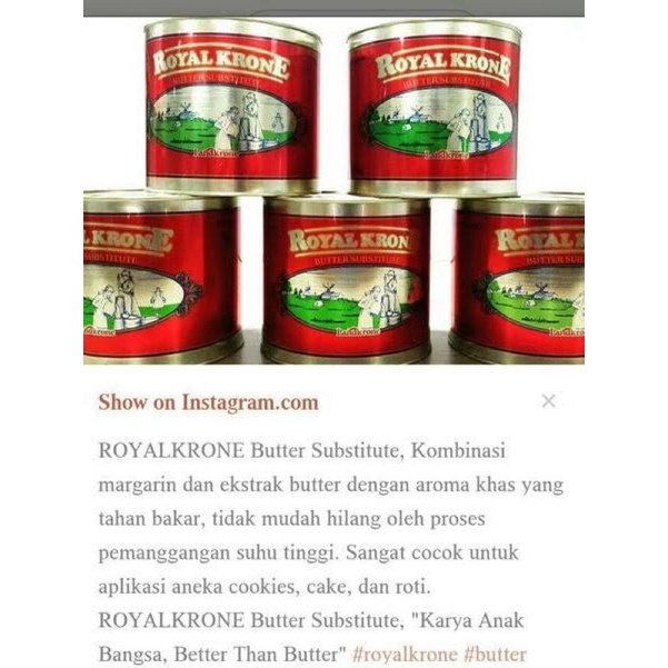 

DA Royal Krone GR / Butter Subtitute / Mentega Royal Kron / Royal Crone