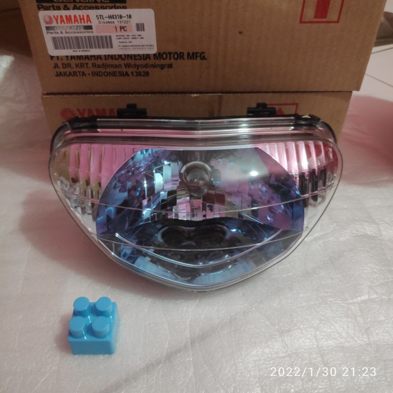 REFLEKTOR LAMPU DEPAN ASSY MIO LAMA 5TL PLUS BOHLAM FITING ORIGINAL ORI YAMAHA BLUE SMOKE