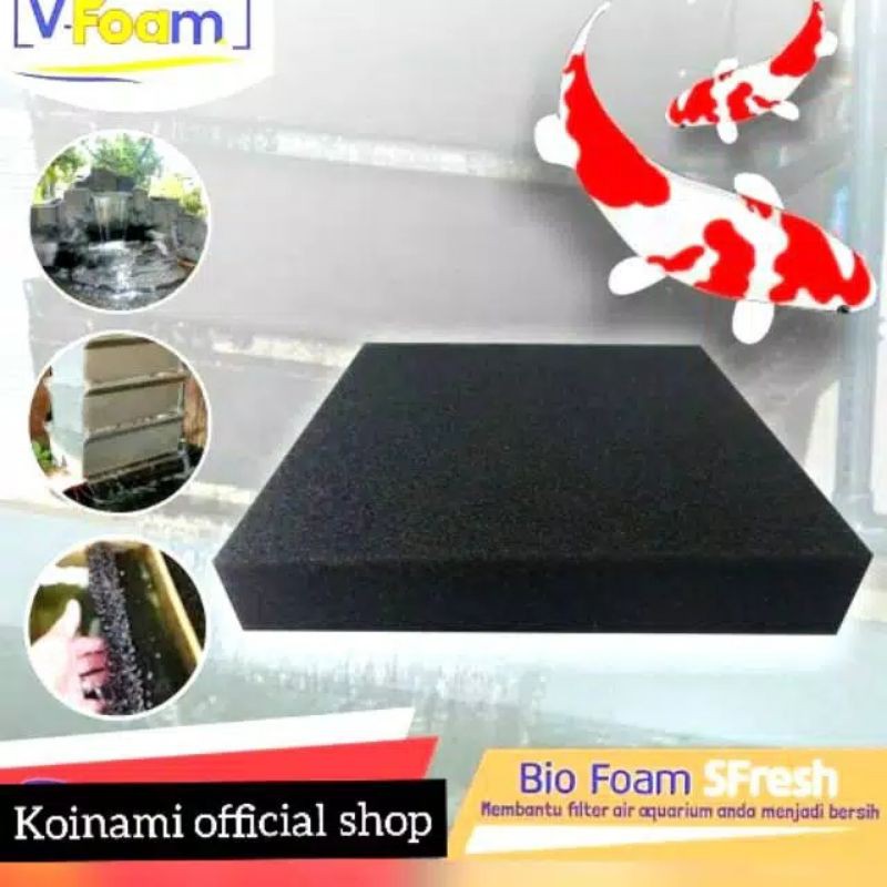 KAPAS BUSA BIO FOAM FILTER AQUARIUM AQUASCAPE UKURAN 25x10x5 cm