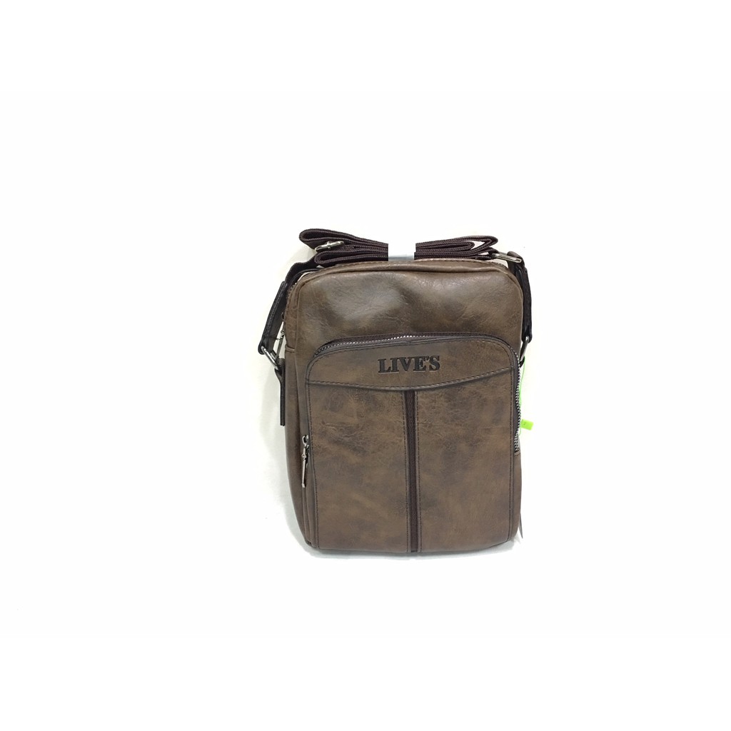 Tas Slempang Selempang Pria Laki Cowo Kulit Sling Travel Bag Impor Ori Asli Leather