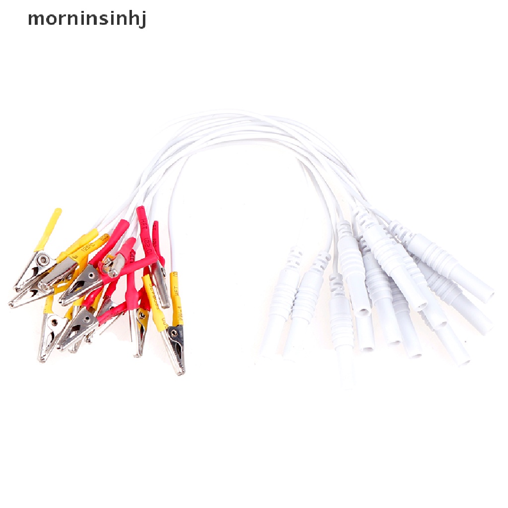 12pcs / set Klip Buaya Mornin Dengan Kabel Untuk Handphone