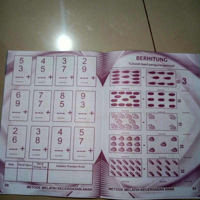 buku metode praktis melatih kecerdasan anak 48 halaman(21×28cm)