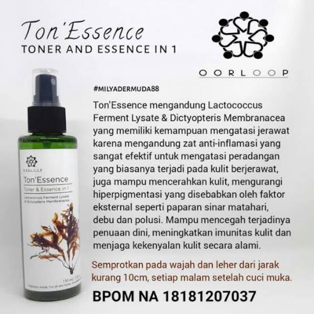 Toner Essence oorloop skincare