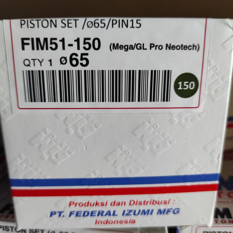 Piston Kit FIM FIM51 Megapro GLPRO-os.150 (65)