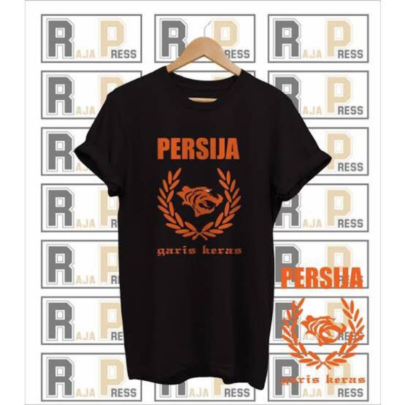 Baju Kaos Persija Jakarta Garis Keras Original Distro, Bahan 100% Katun Combed