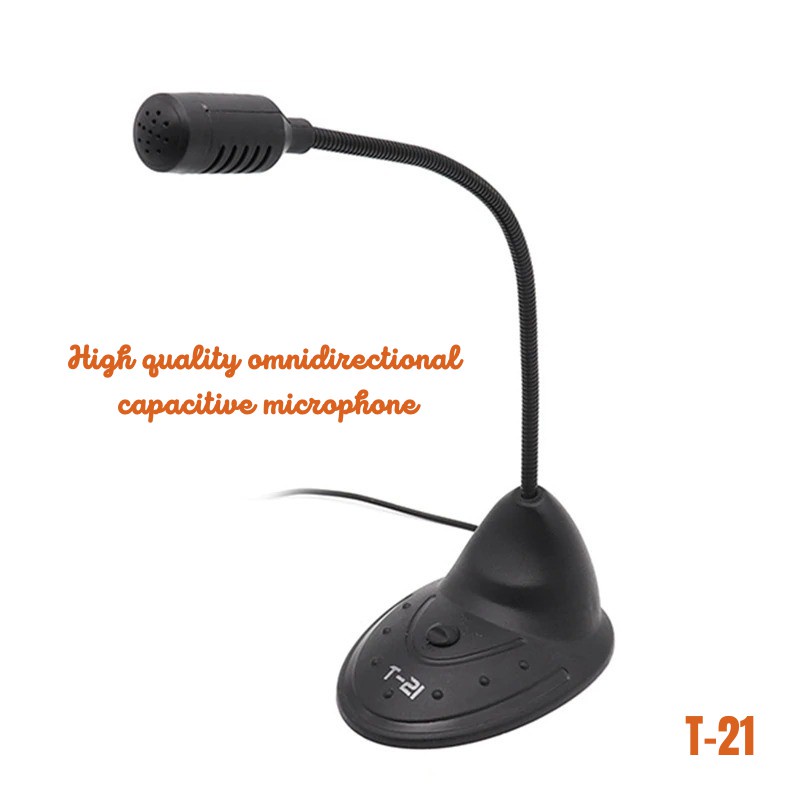 Mic Komputer Q T-21 Aux Plug Suitable for Computers, Stages, Cameras, Recording, Music