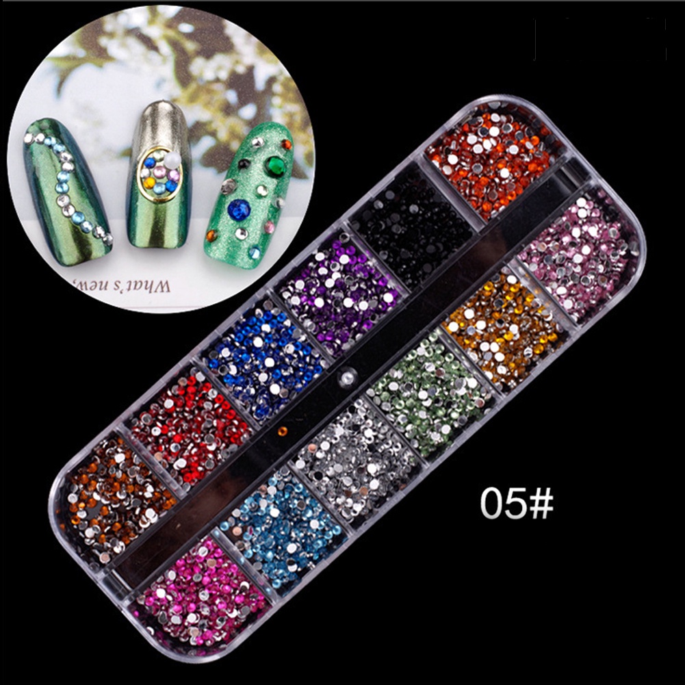 Providence Glitter 3D Nail Art Rhinestones Dried Flowers Jewelries Gems Beads Decorations