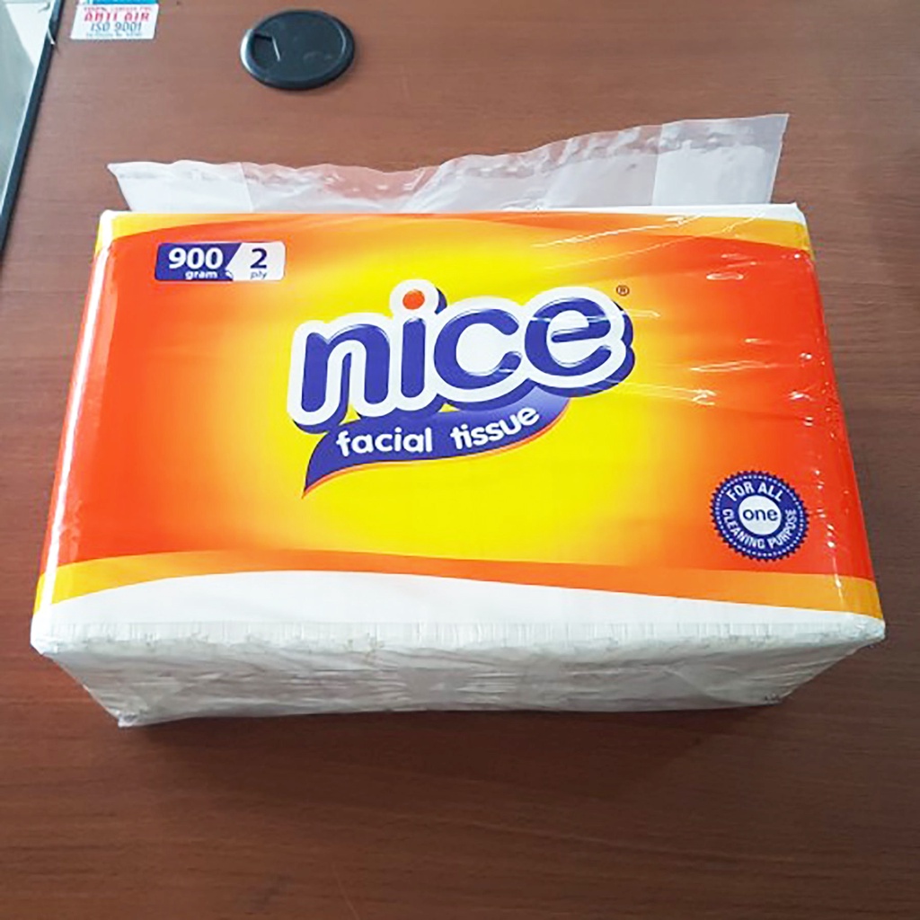 tissue tisu wajah nice 900 gram 2 ply ( 1 KG 3 PACK ) / NICE FACIAL TISSUE TISU 900 gram WAJAH MUKA