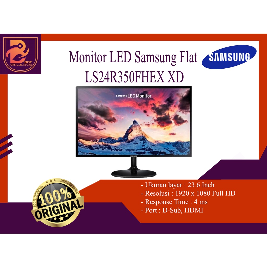 Monitor Samsung 24" 75hz S24R350FHE IPS FHD HDMI LED (LS24R350FHEXXD) | MONITOR SAMSUNG | MONITOR PC