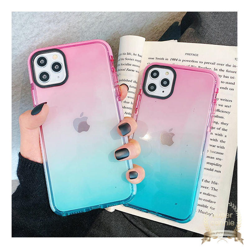 BUMPER Soft Case Bahan Tpu Warna Gradasi Permen Untuk Iphone 11 11pro Max Iphone 6 6s 7 8 Plus X Xr Xs Max Se