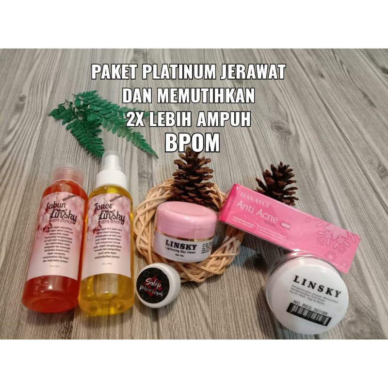 PAKET PLATINUM ISI 6 LINSKY PINK BPOM SERUM HANASUI