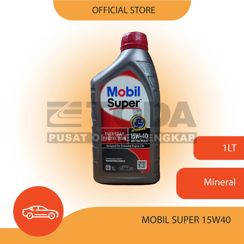 Mobil Super 1000 15W40 1L Original Oli Mesin Mobil