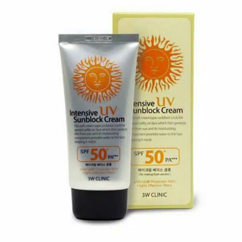 3W CLINIC Intensive UV Sunblock Cream Sunscreen SPF 50+ PA+++