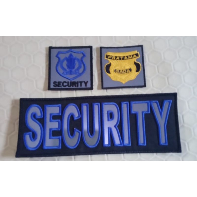 LOGO SET BORDIR SECURITY DAN SATPAM UNTUK JAKET / ROMPI
