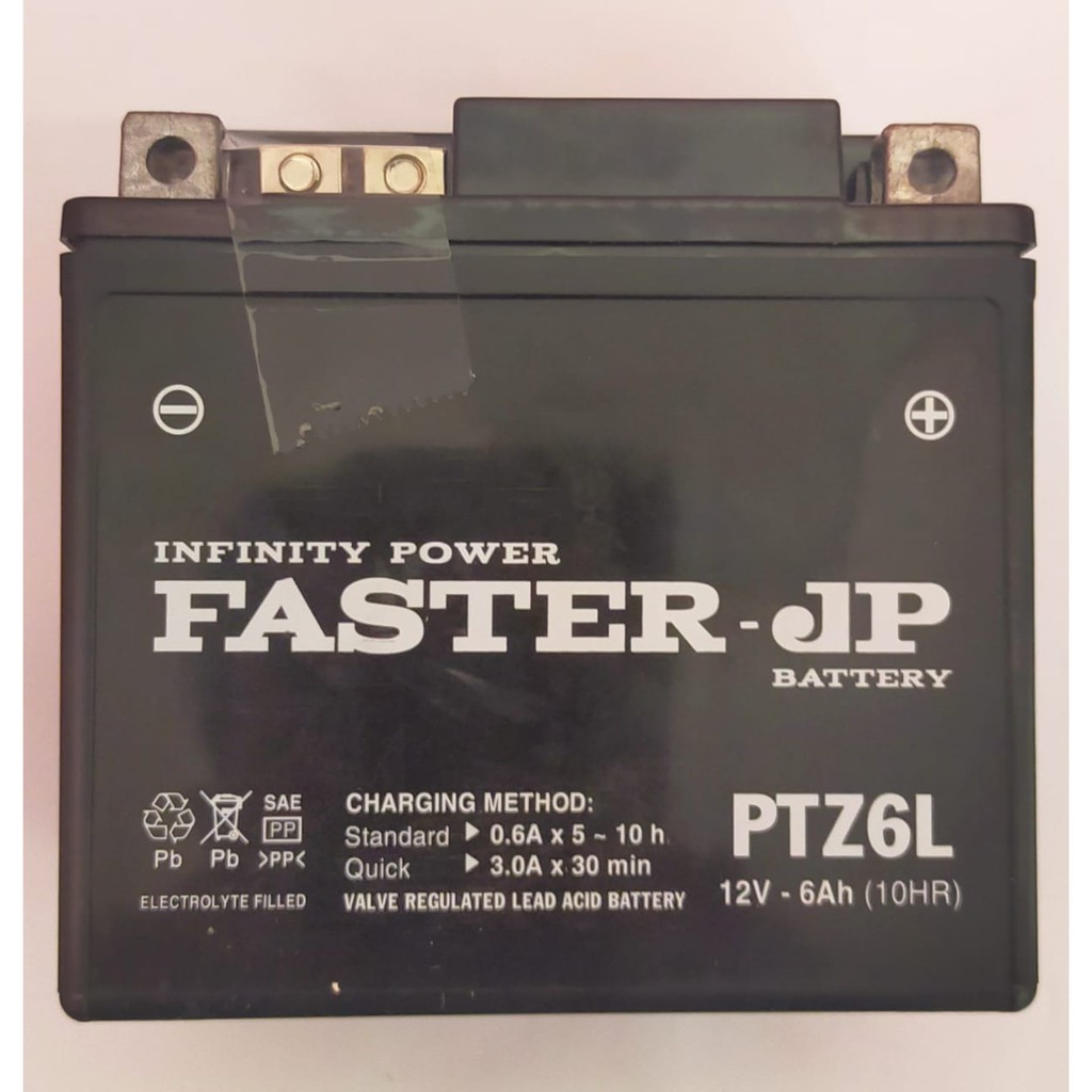 AKI/ACCU/ PTZ6L FASTER JP/ AKI KERING/ HONDA/ YAMAHA/ SUZUKI