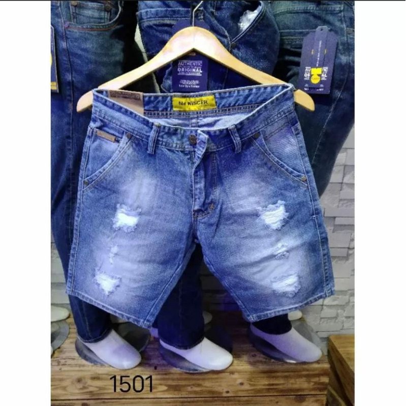 CELANA PENDEK PRIA JIN REPPEAT SOBEK PREMIUM BEST SELLER SAKU MIRING