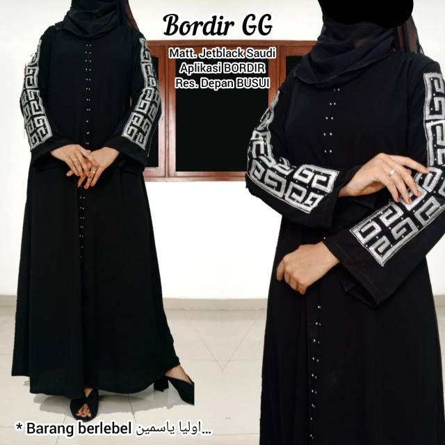 ABAYA GG BORDIR/ABAYA ARAB/ABAYA BORDIR