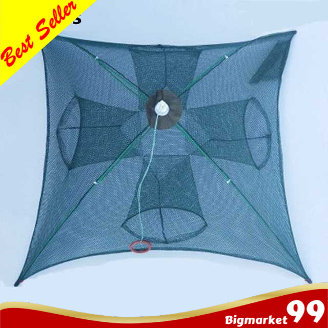 Jaring Pancing Perangkap Ikan Udang Bentuk Payung 4 Lubang